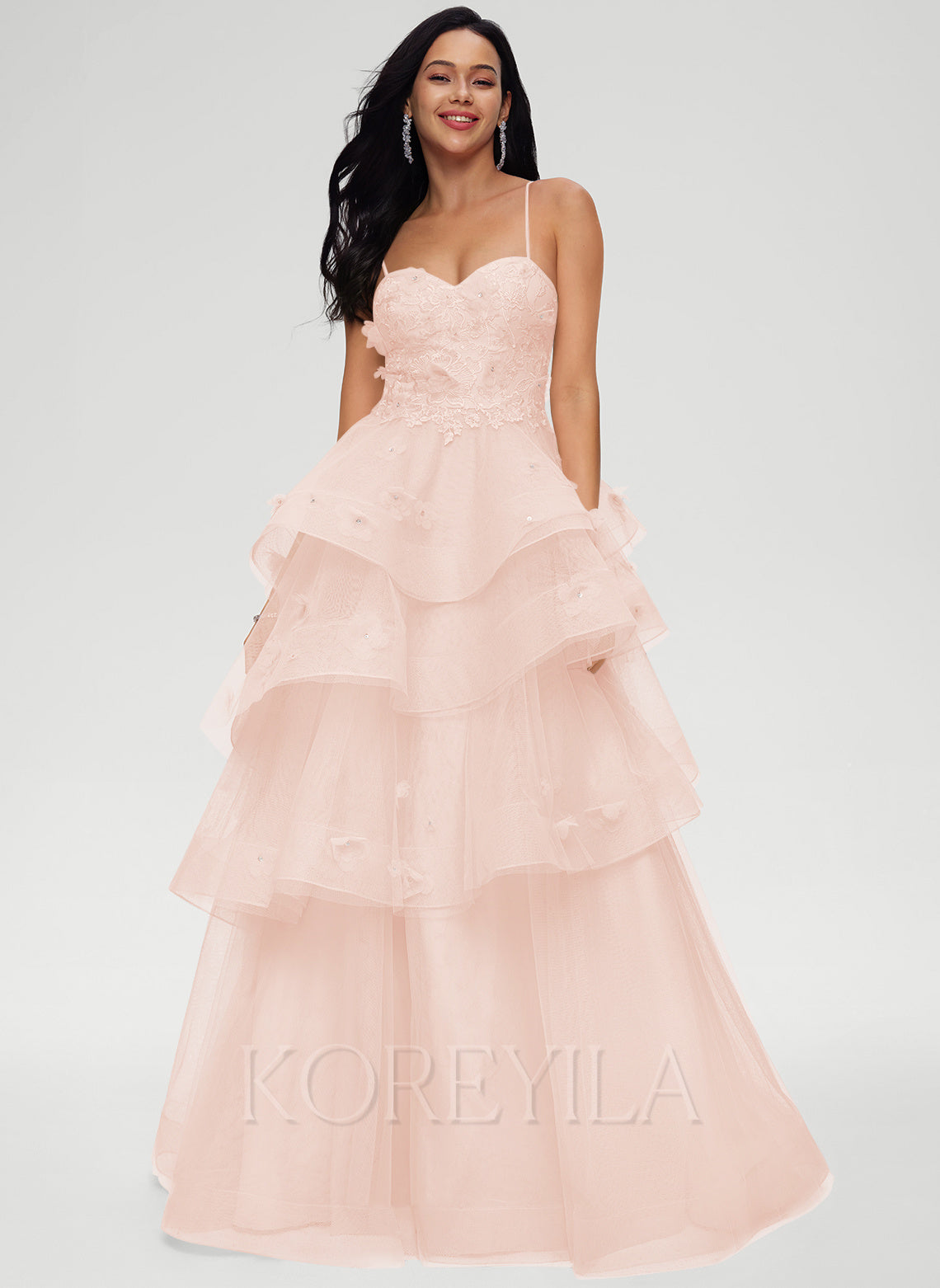 Sweetheart Pink Tulle Princess Dress Pink Ball Gown Y579 main image 0